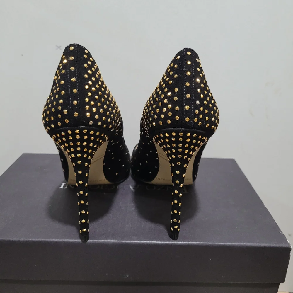 Enzo Angiolini Eaflorelli Black Suede Pump Heels
